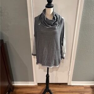 CAbi Gray Cowl Neck Sweater